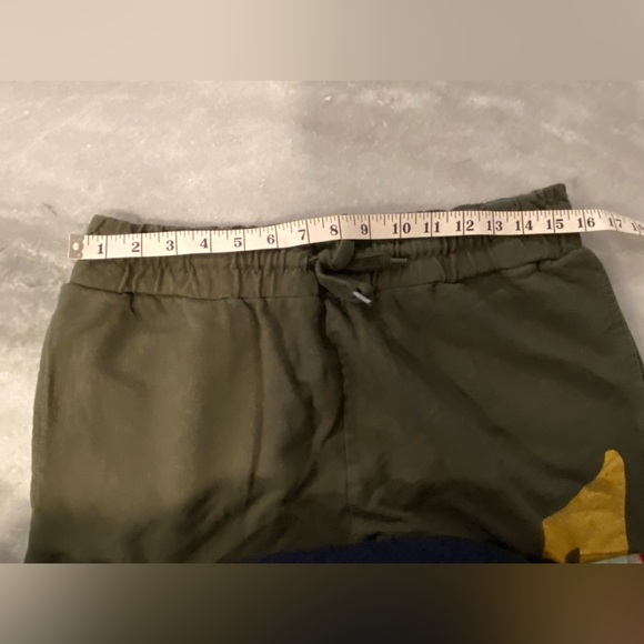 True Religion Size M Horseshoe Jogger Green Gold Pants Drawstring Loungewear - Picture 11 of 13